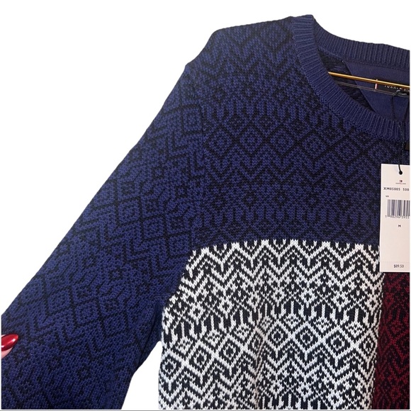 Tommy Hilfiger Men’s Medium Jacquard Fair Isle Sweater – NWT - Picture 6 of 10